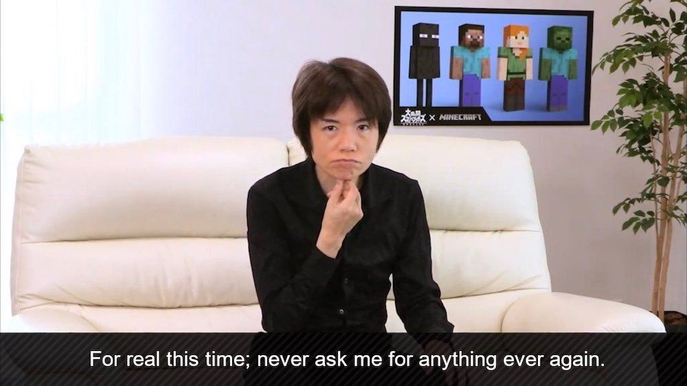 Sakurai smash bros meme