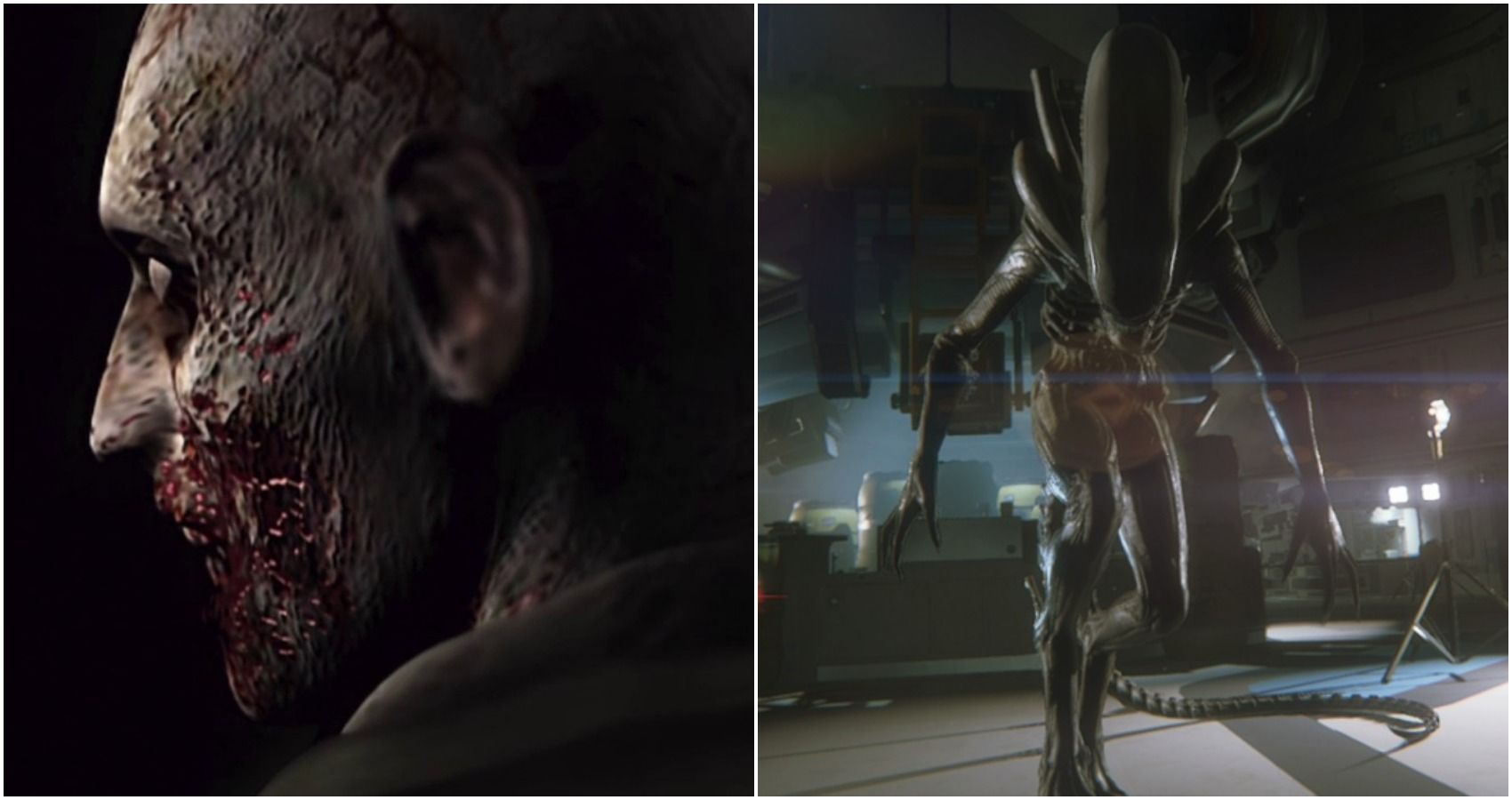 Combined image from Resident Evil and Alien:Isolation