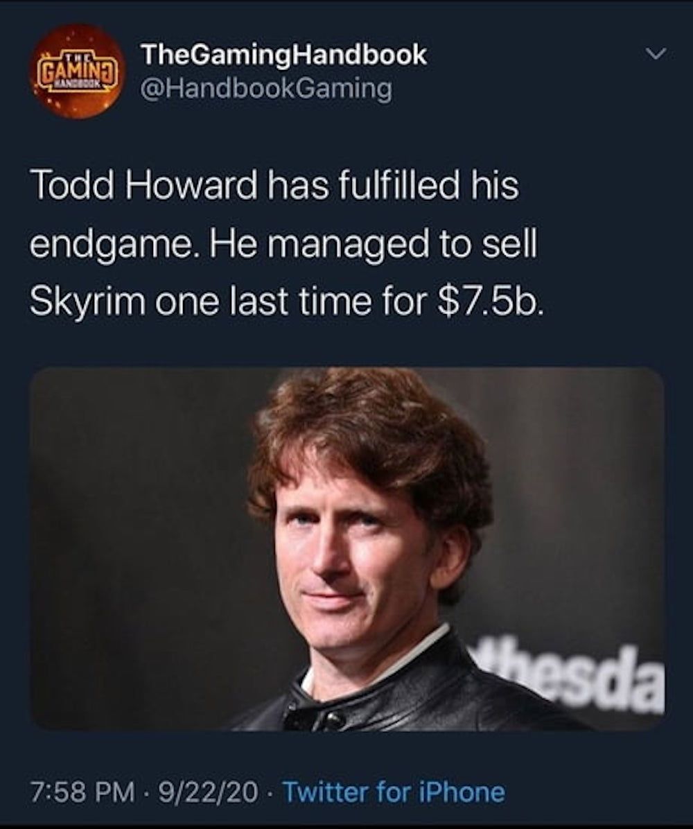 Selling skyrim meme