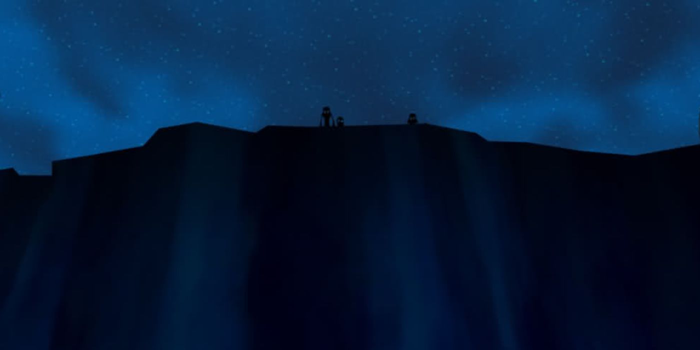 Super Mario Galaxy 2 alien on cliffside