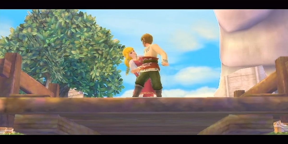 Zelda pushes link