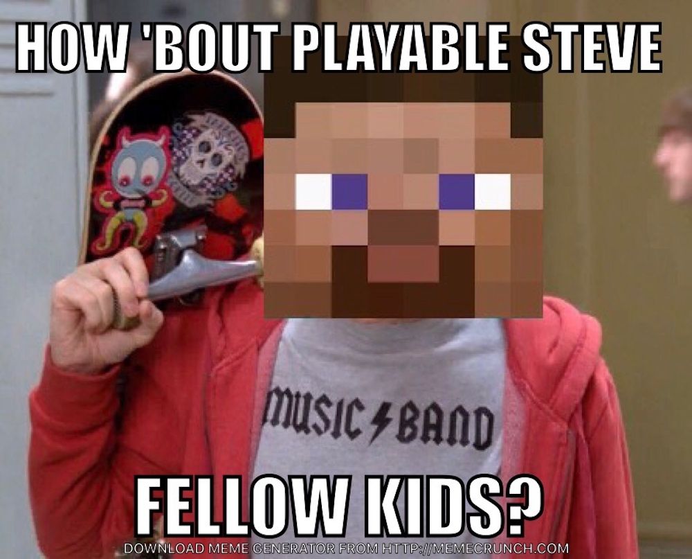 Steve buschemi minecraft meme