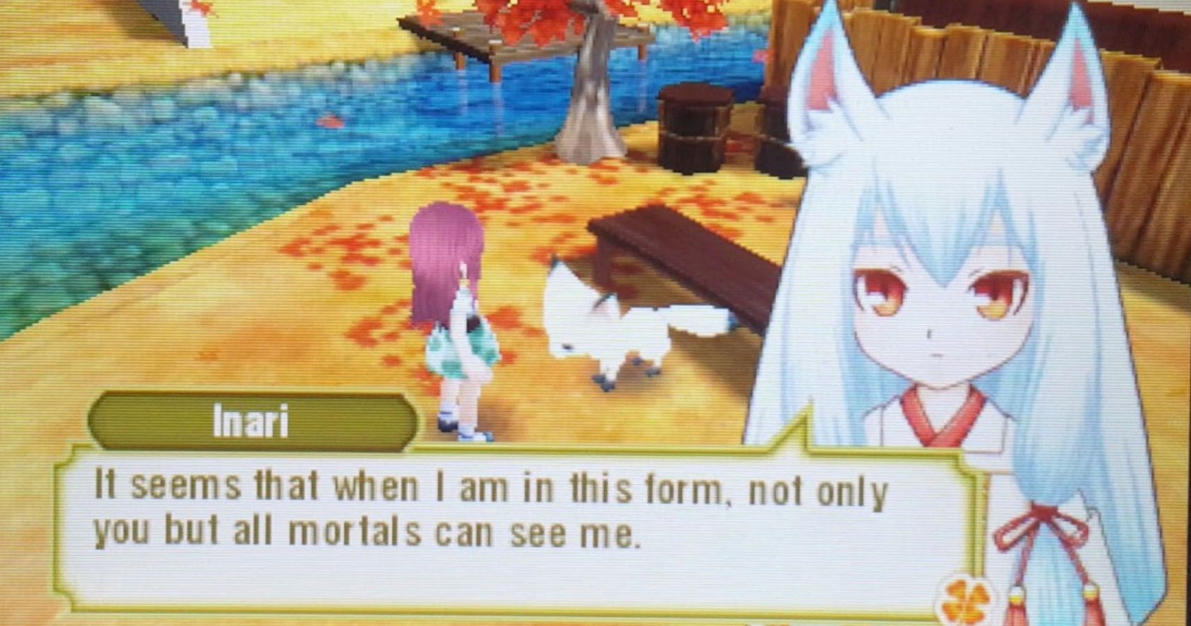 Inari appearing in her fox form.
