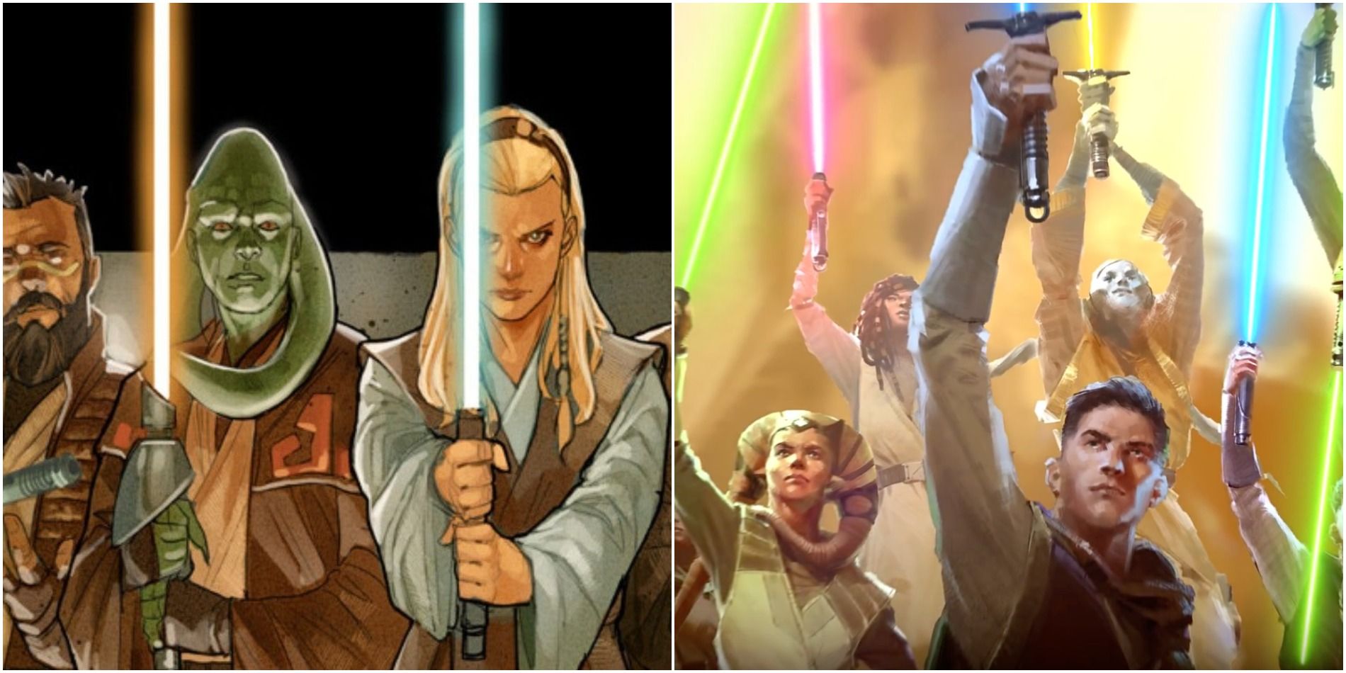 Pieces of promo art for the High Republic publishing campaign
