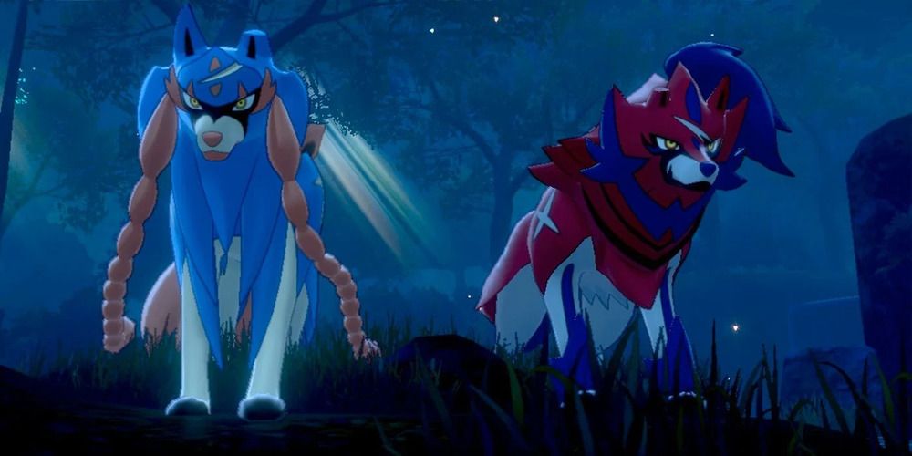 Zamazenta and Zacian cutscene in Sword and Shield