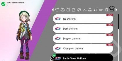 Pokémon Sword And Shield Battle Tower uniform