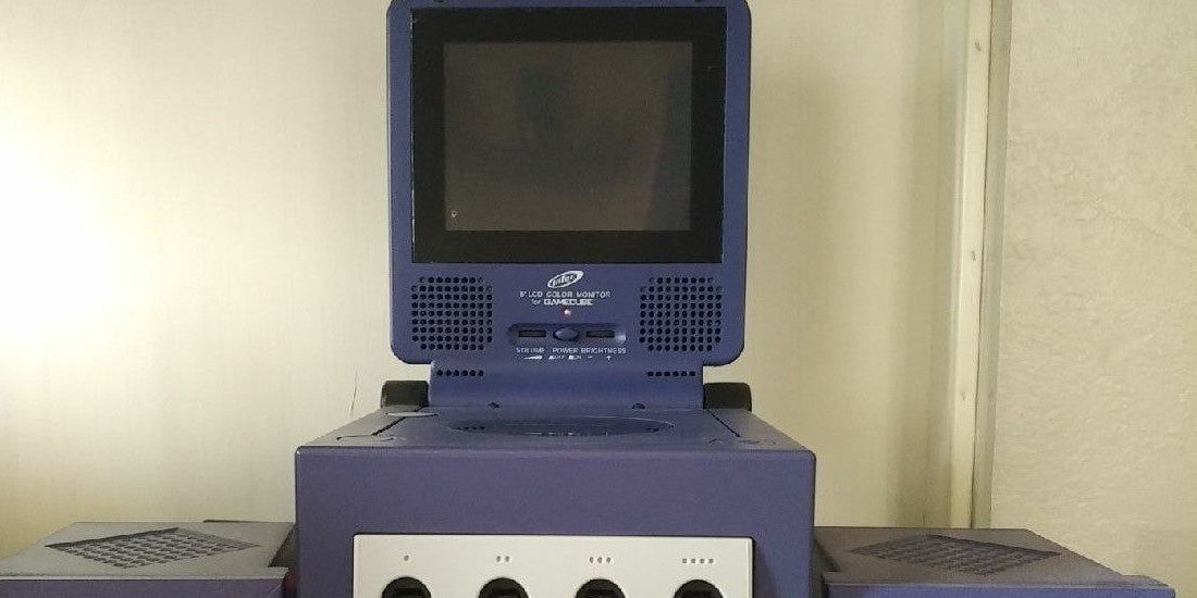 Gamecube with Gameboy attachment