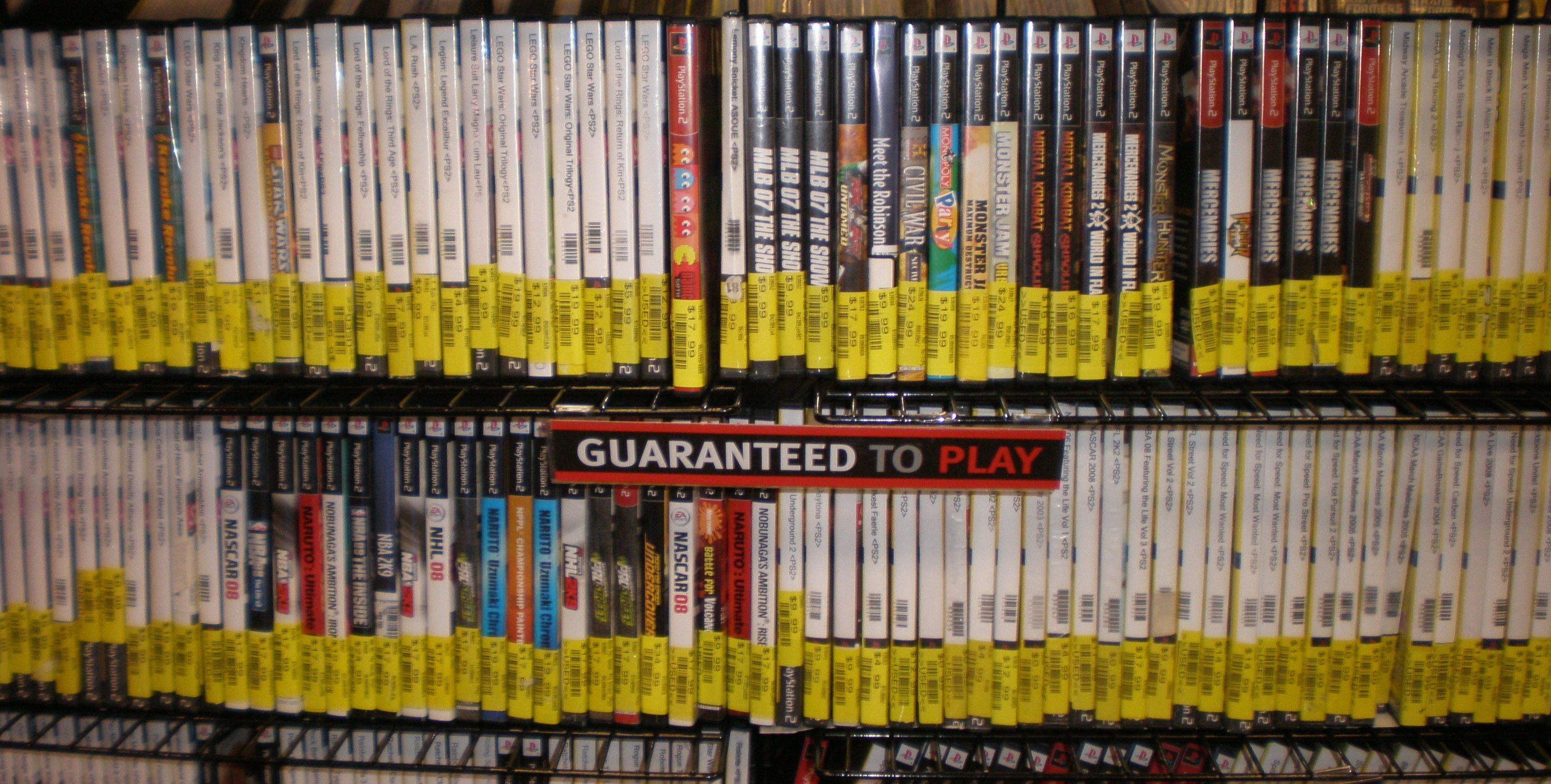 ps2 game shelf