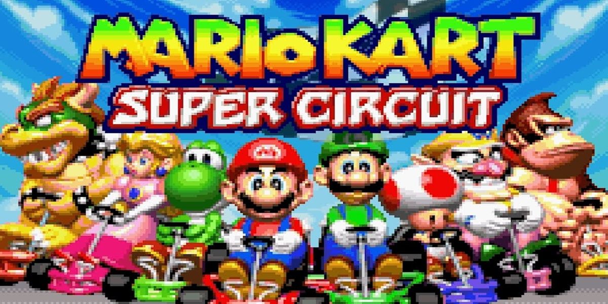 mario kart super circuit title screen
