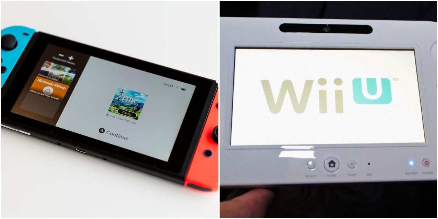 Split image of a Switch and a Wii U gamepad