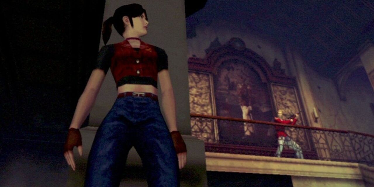 Resident Evil Code Veronica Claire sneaking around the island