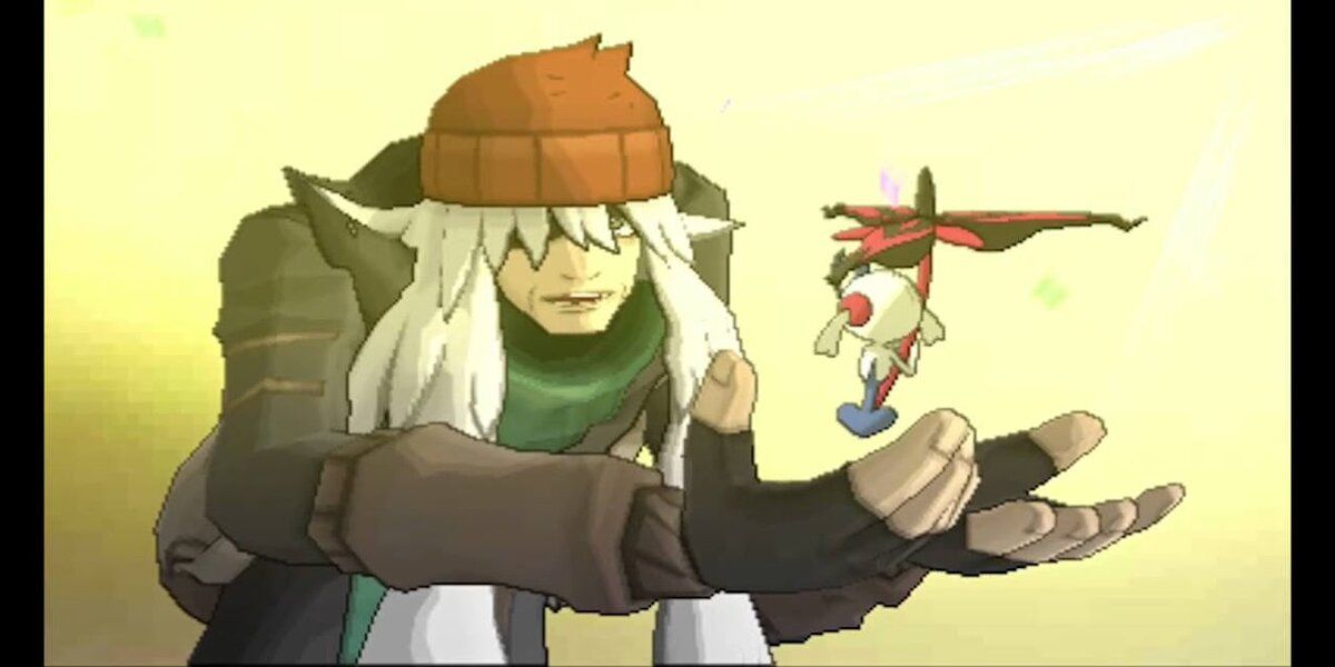 AZ playing with his pokemon