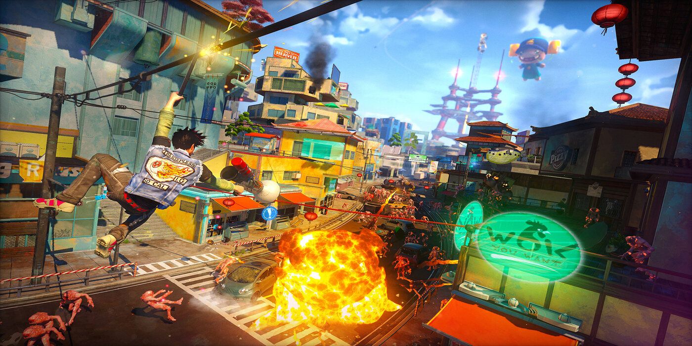 A screenshot in sunset overdrive