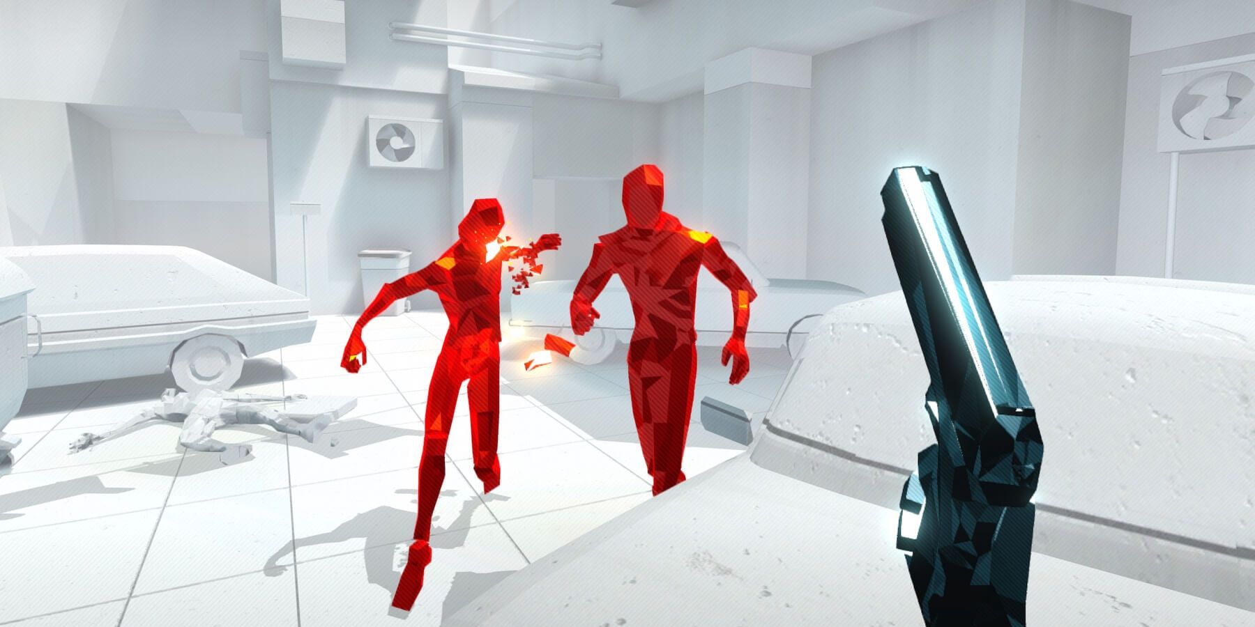 superhot with two enemies in frame
