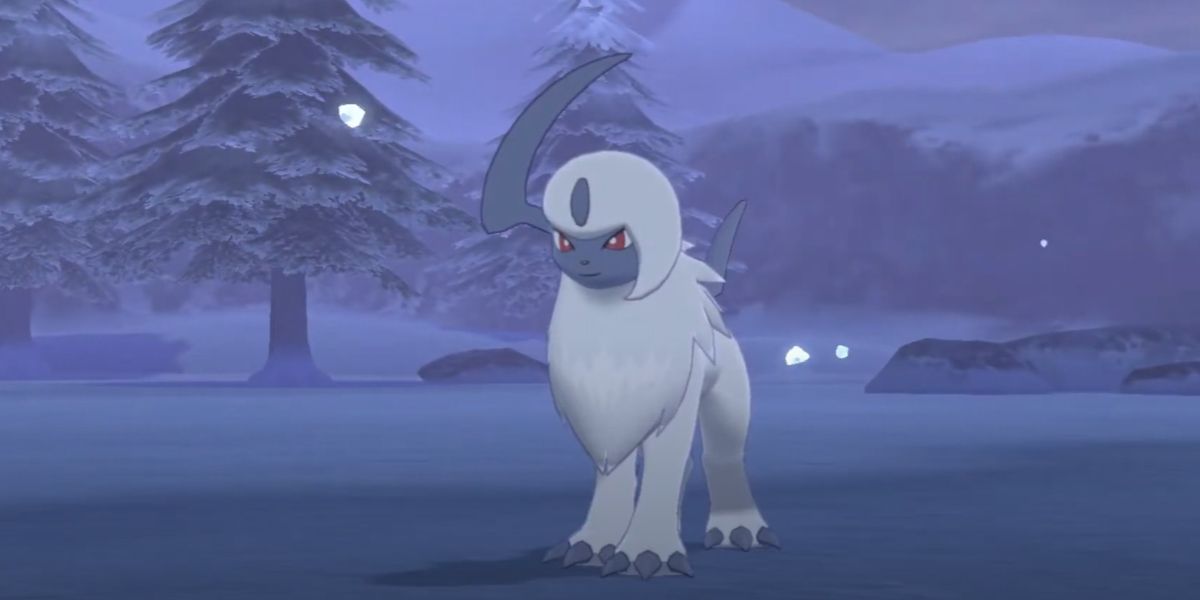 Absol from Pokemon Sword and Shield in the Crown Tundra