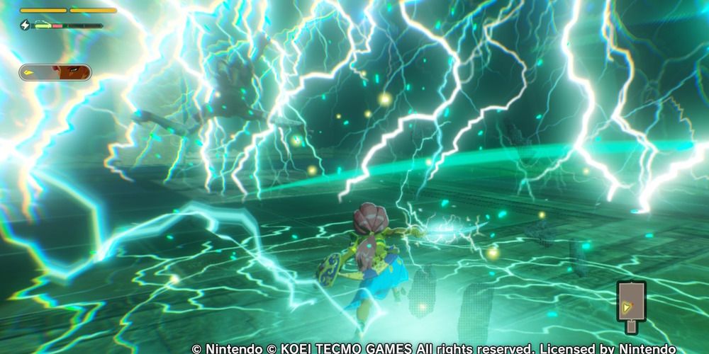 Urbosa unleashing her lighting on a group of enemies