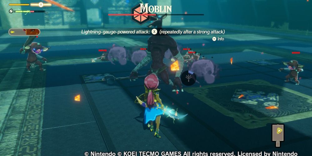 Moblin weak point exposed to Urbosa