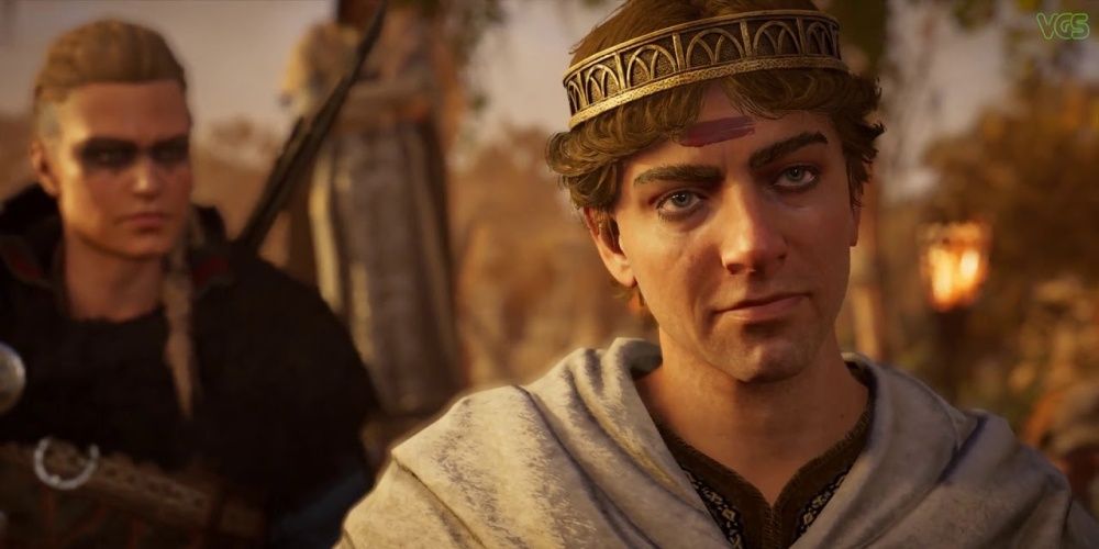 Assassins Creed Valhalla King Oswald Facing Away From Eivor