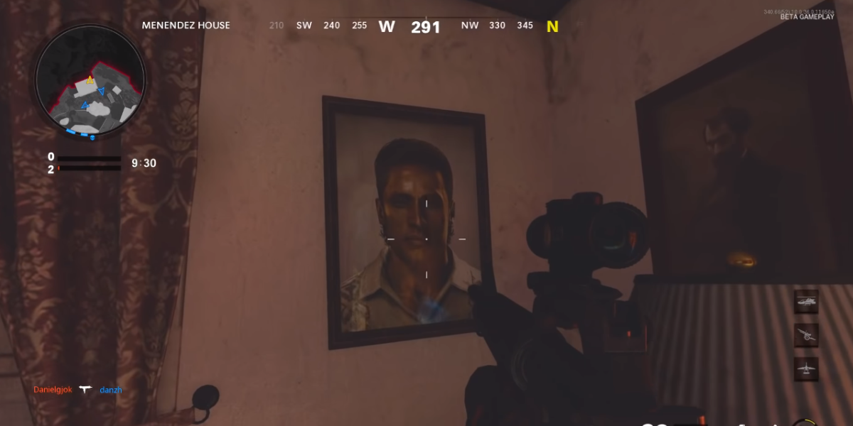 Photo of a young Menendez in the Cartel Map of BOCW