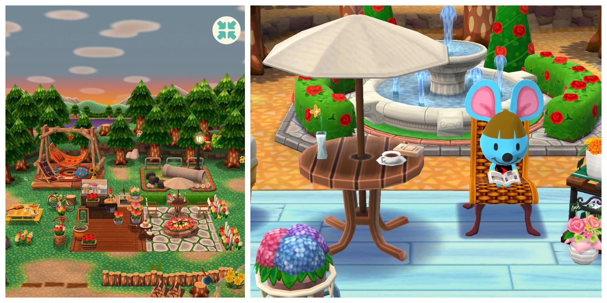 Bistro table in pocket camp