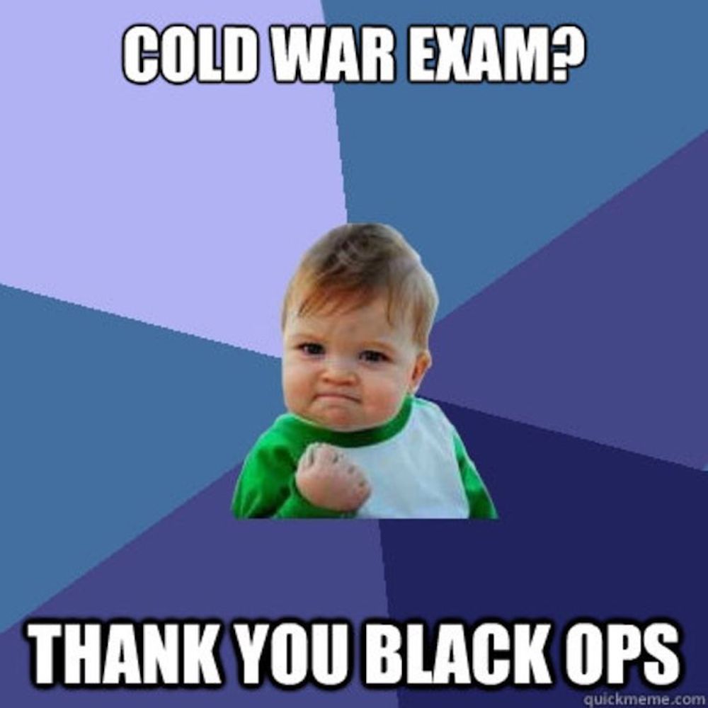 Black Ops cold war meme exam
