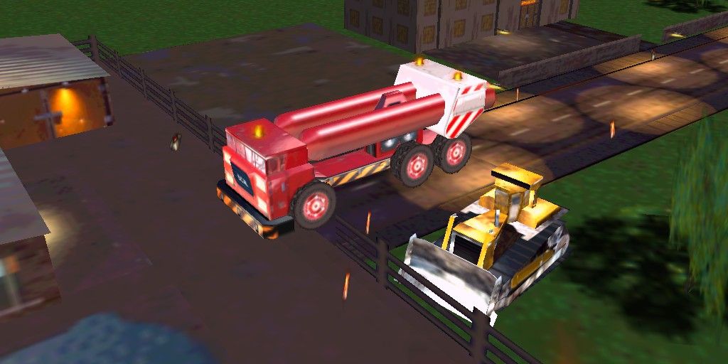 N64 Blast Corps Bulldozer Destruction