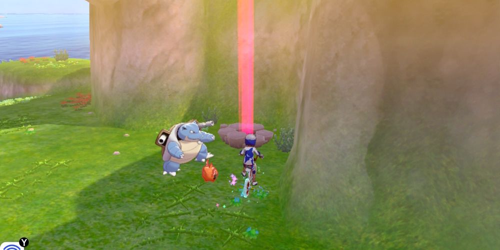 Blastoise Raid Den in the Isle of Armor
