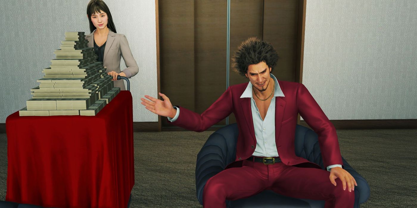 Yakuza Like A Dragon: Ichiban Showing Off His Wealth 