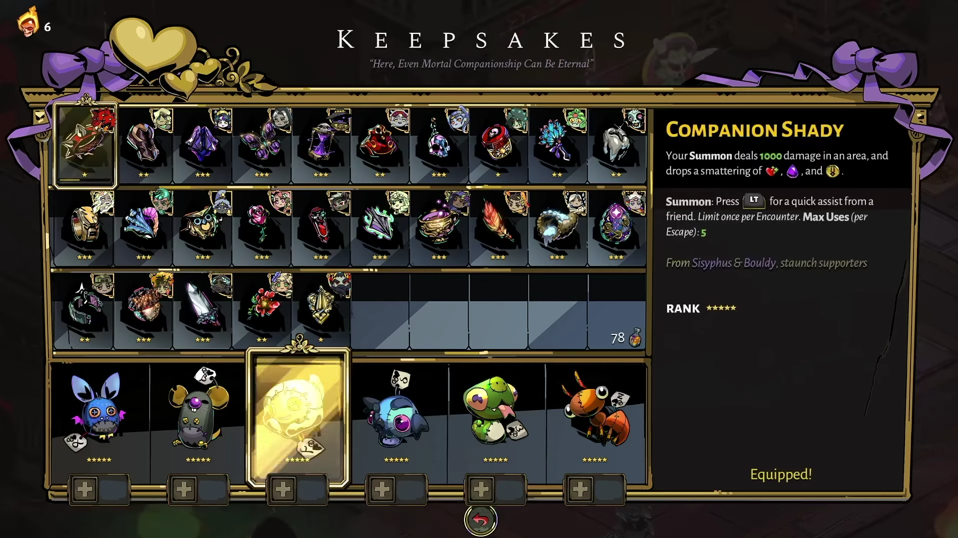 companion shady hades