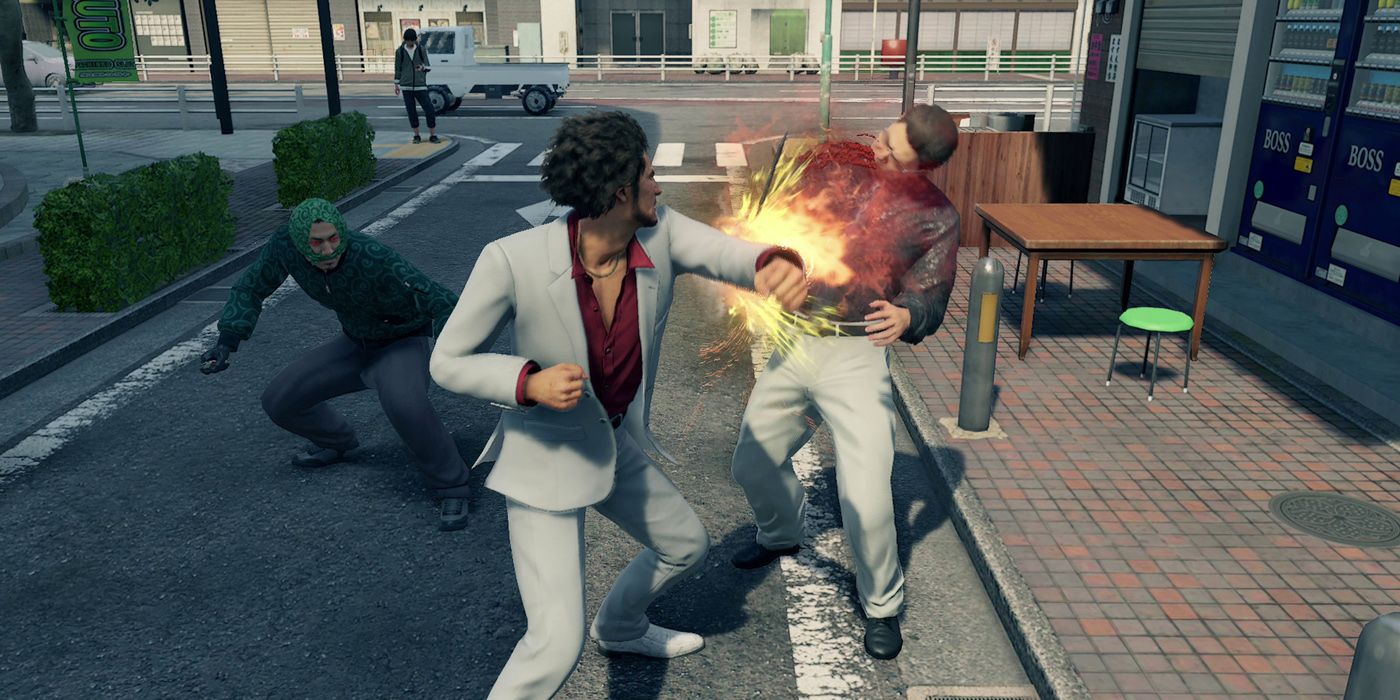 Yakuza Like A Dragon: Ichiban Dressed As Kiryu Fighting