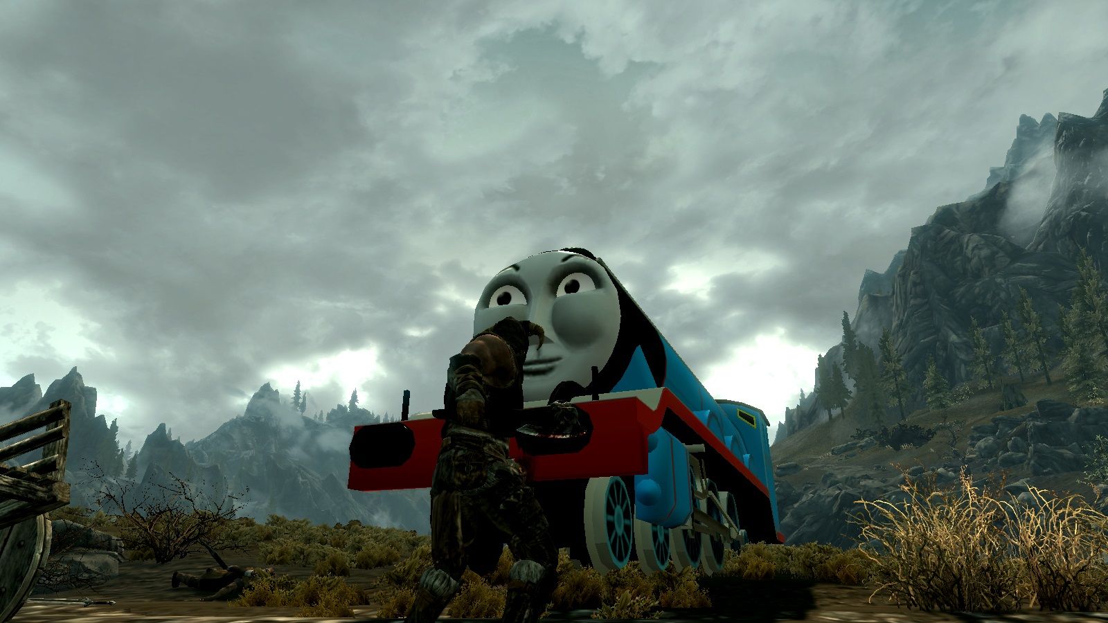 Skyrim Thomas the tank engine mod