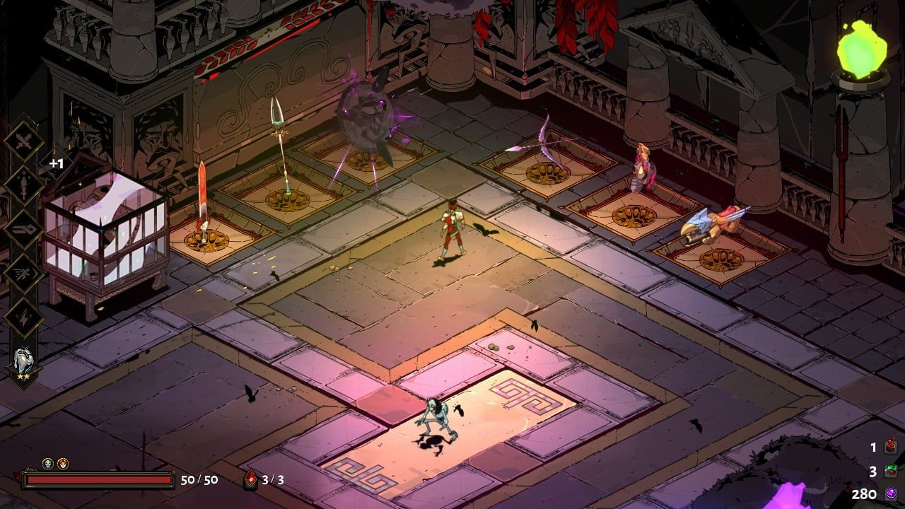 purple glow weapon hades dark thirst