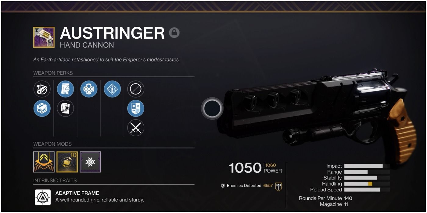 Destiny 2 Austringer Hand Cannon