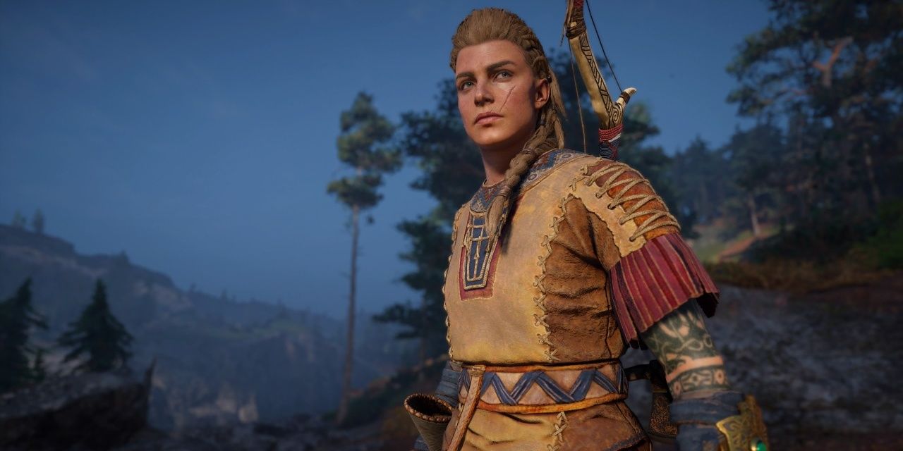 Eivor in VinlandAssassin's Creed Valhalla Eivor With The Armor Set In Vinland