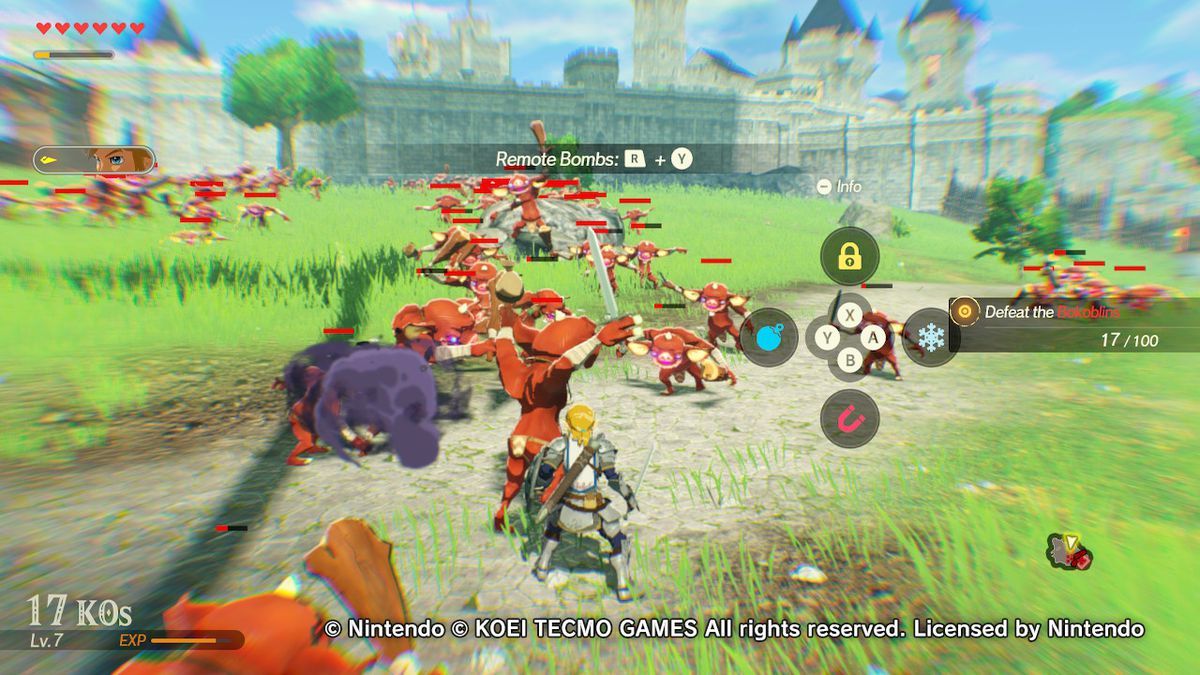 enemy health bars hyrule warriors age of calamity