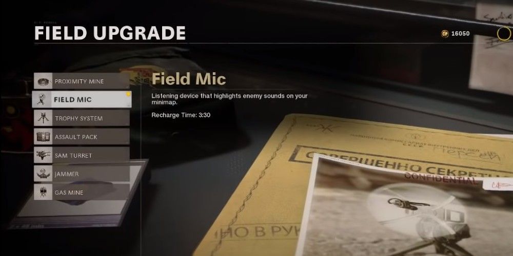 Field Equipment Menu In Call Of Duty Cold War