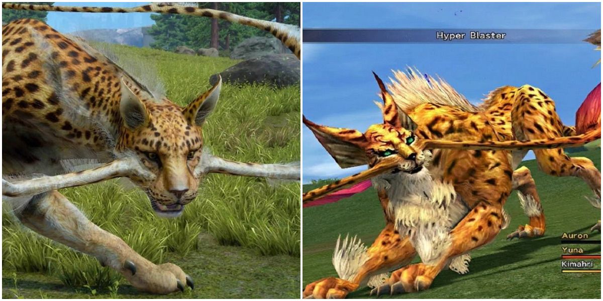 Final Fantasy 10 and 15 Coeurl Battle Hyper Blaster