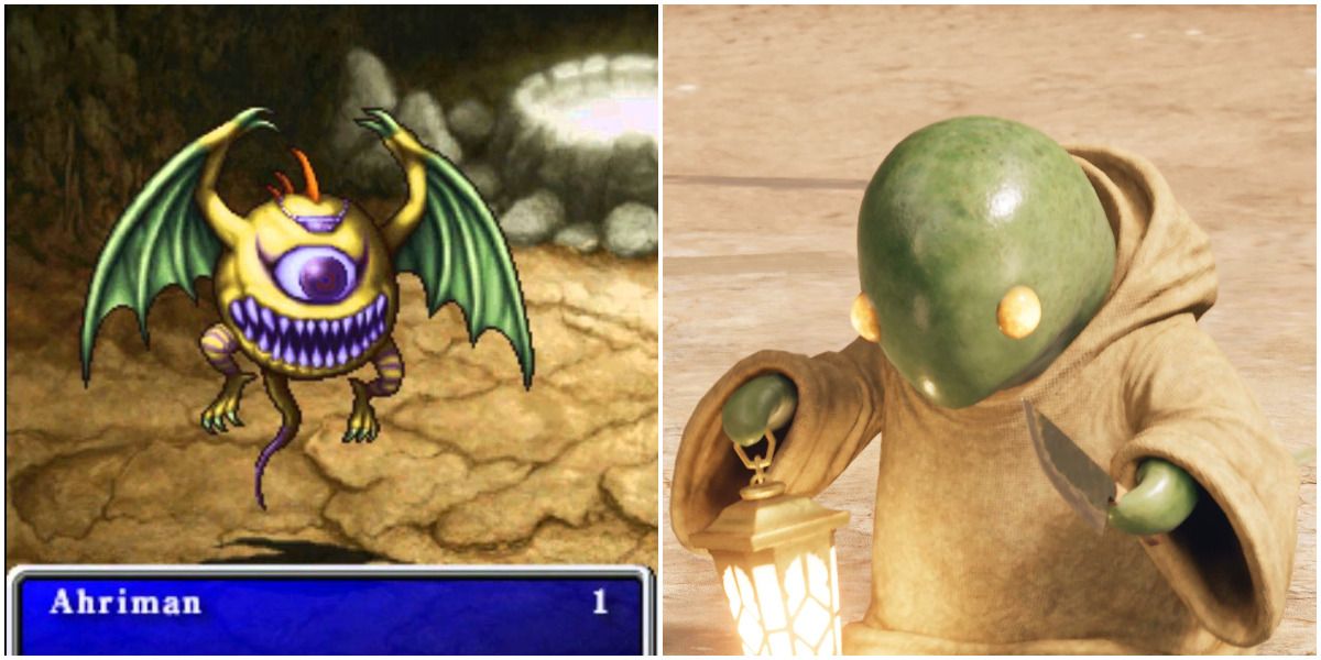 Final Fantasy Ahriman and Tonberry Battles