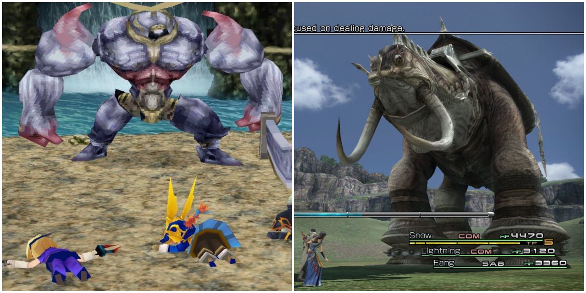Final Fantasy Iron Giant Adamantoise Battles