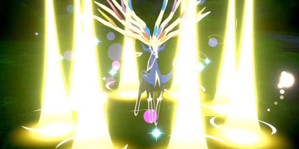Xerneas using Geomancy in Pokemon Sword and Shield