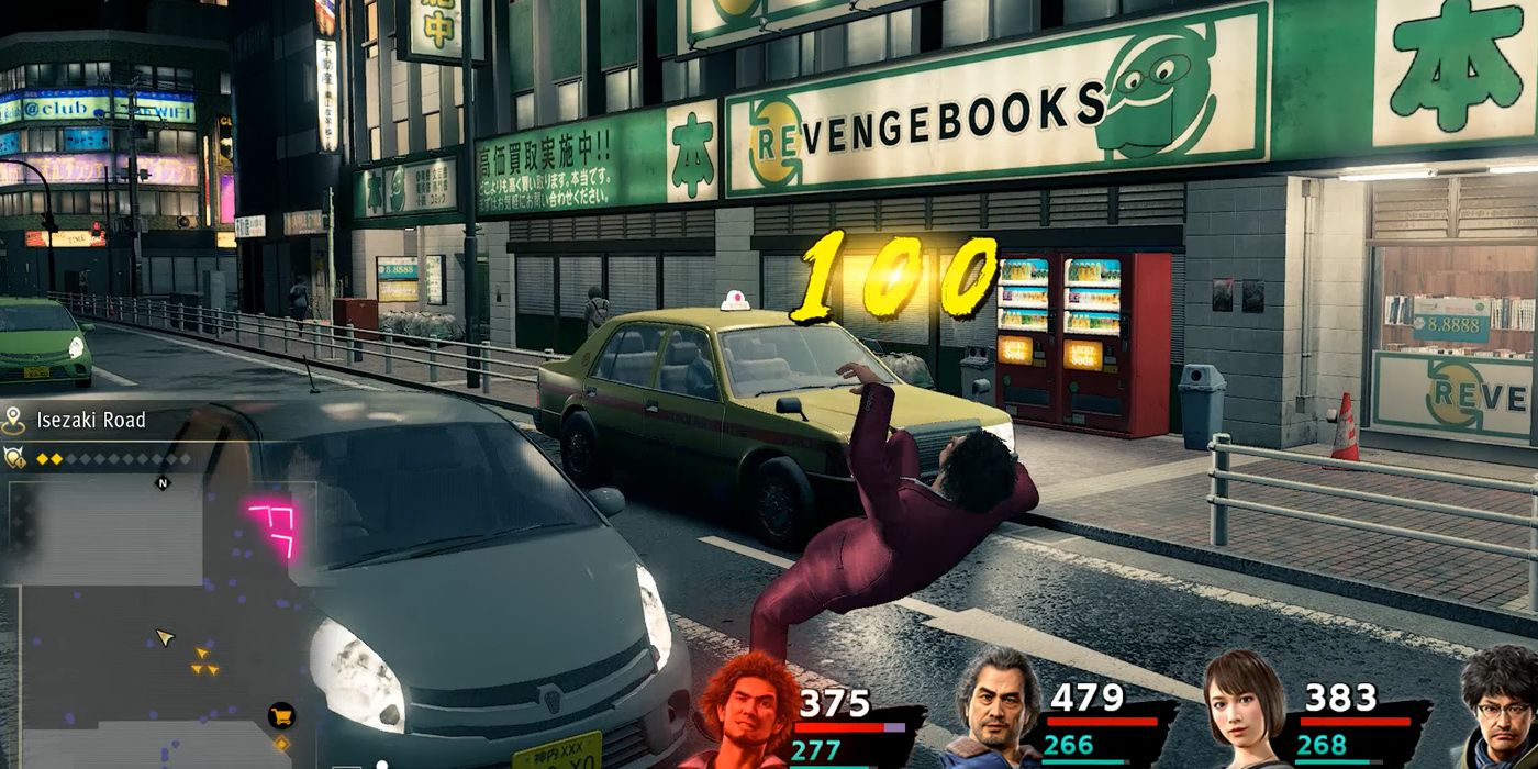 Yakuza Like A Dragon: Ichiban Getting Hit By A Car