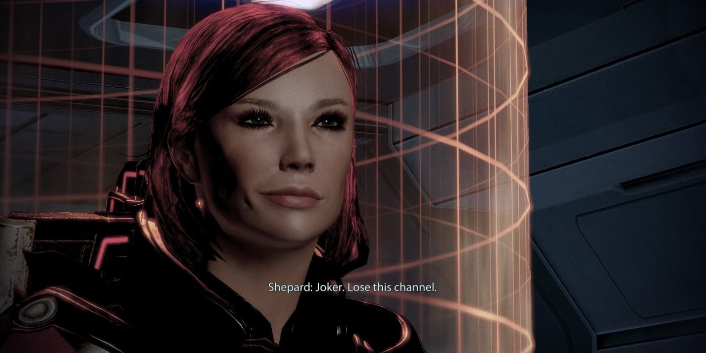 image of Shepard saying &quot;Joker. Lose this channel.&quot; from Mass Effect 3