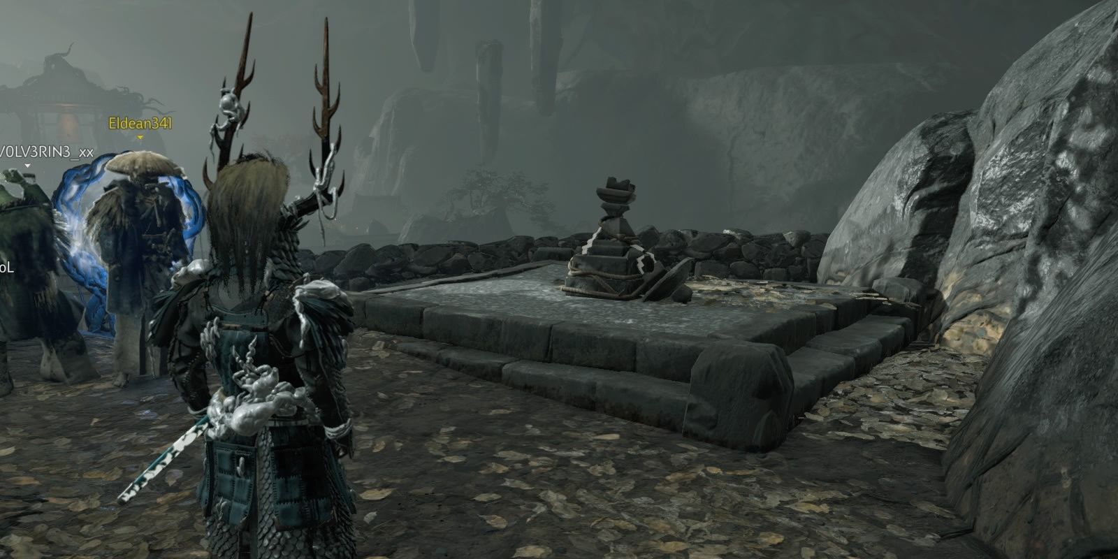 The altar where players can obtain the blue attunement to break sealed gates