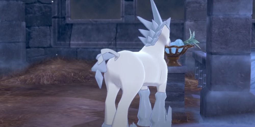 Glastrier eating frozen carrots in Crown Shrine