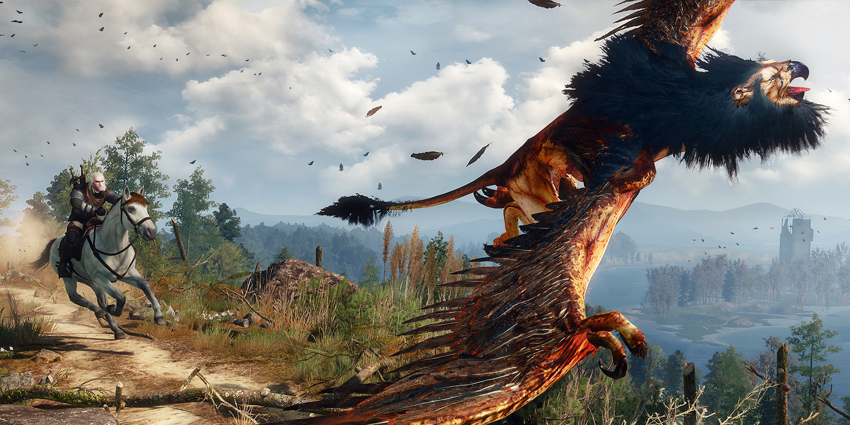 Geralt Chasing Griffin