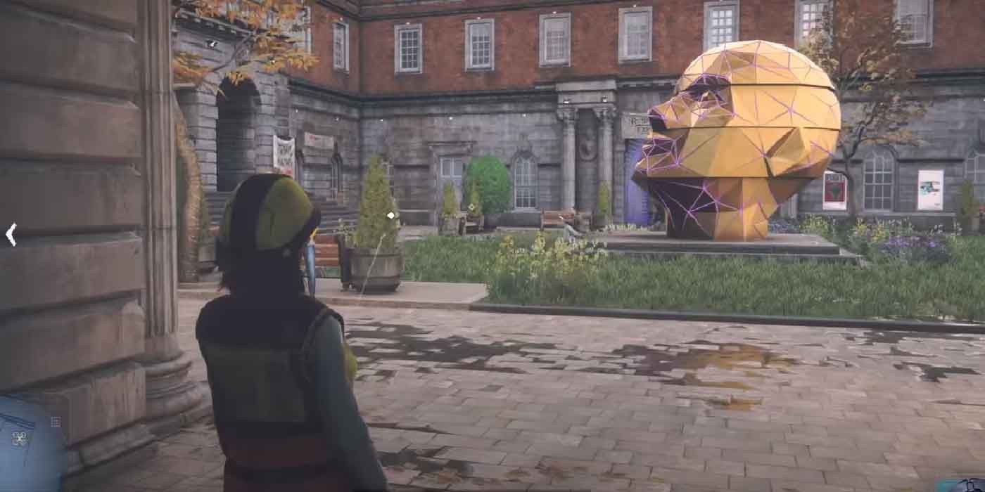 Watch Dogs: Legion Head Statue at King's College
