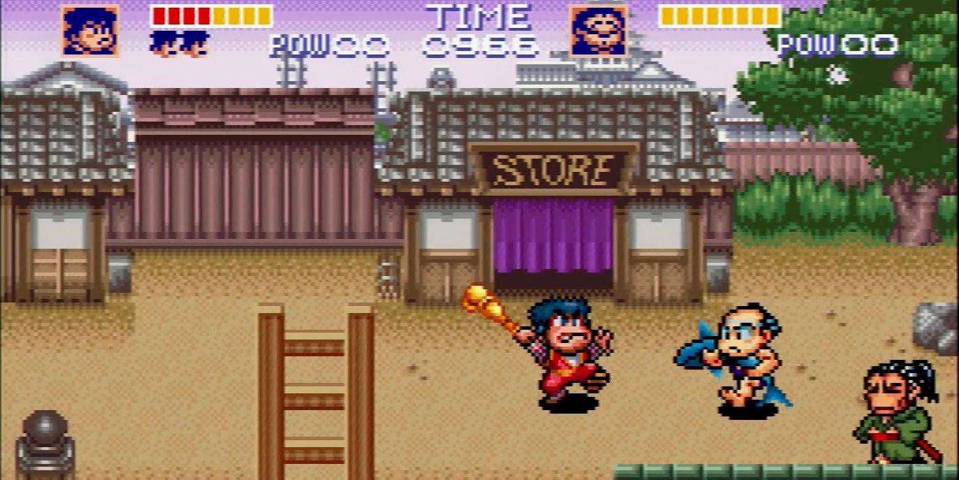 SNES Legend Of The Mystical Ninja Goemon Attacks
