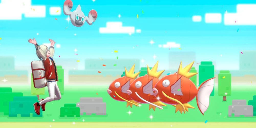 Magikarp returning from Pokejobs in Sword and Shield