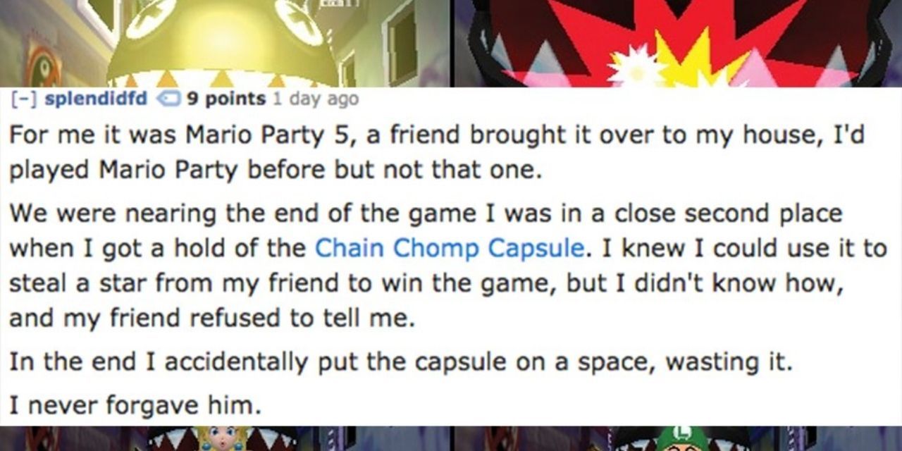 An AskReddit post about Mario Party ended friendships