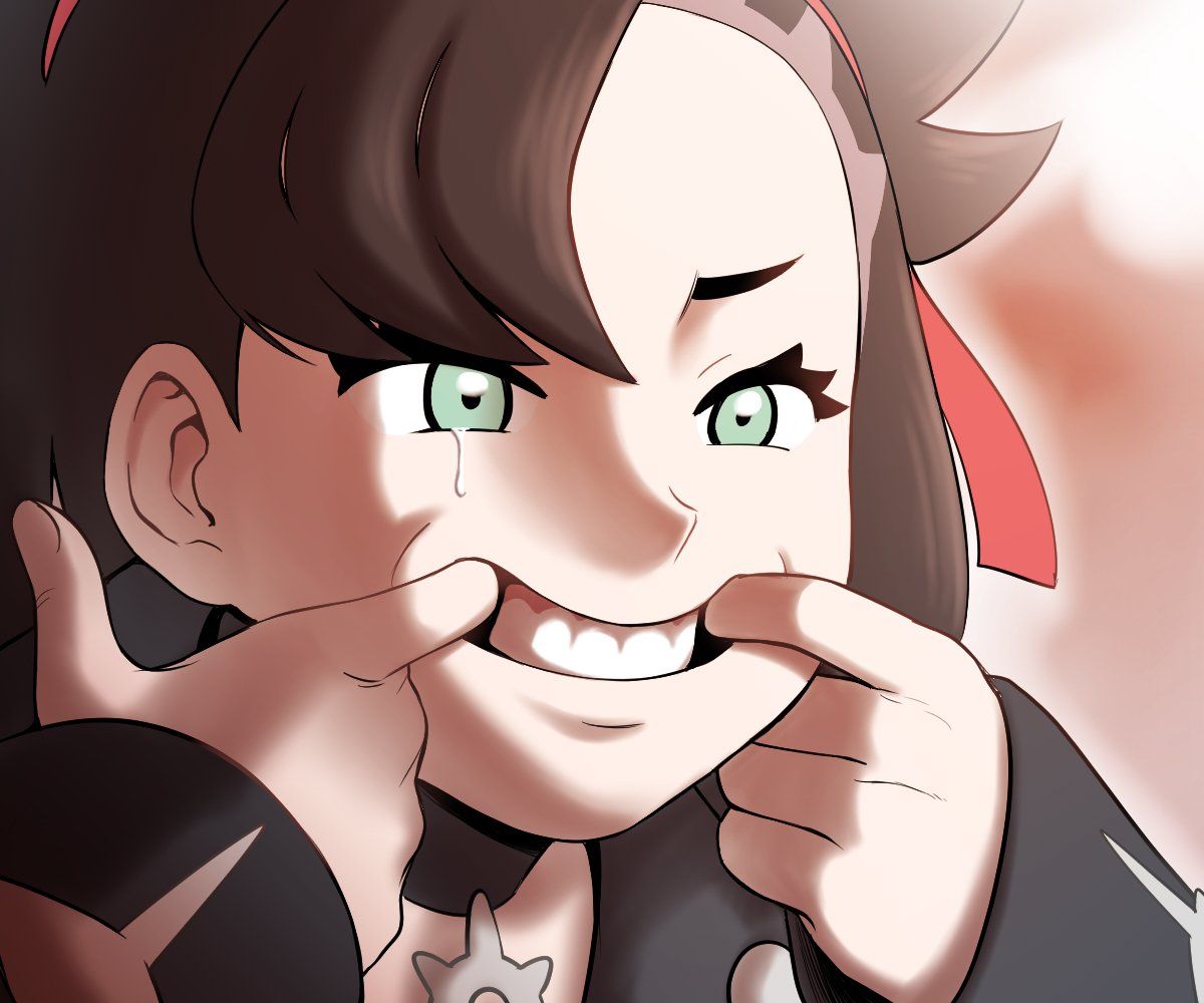 Pokemon meme, marnie smiling